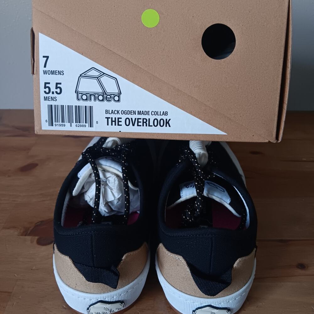 LANDED |THE OVERLOOK| UNISEX 7 Womens 5.5 Mens Black Walking Comfort Shoes - Picture 10 of 10